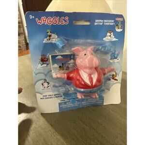 Waggles Figurine Toy and Accessories Smile-n'oink Ages 3+ Pig Skateboard